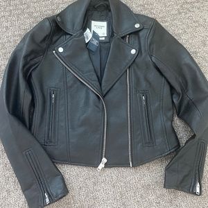 Black vegan leather jacket